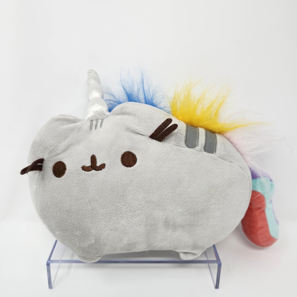 Peluche GUND Pusheen 13" Pusheenicorn Grey Raimbow Cat Unlicorn animal
